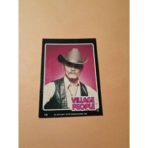 Vintage 1979 Village People Trading Card #14 Disco Era Vintage Music Collectible